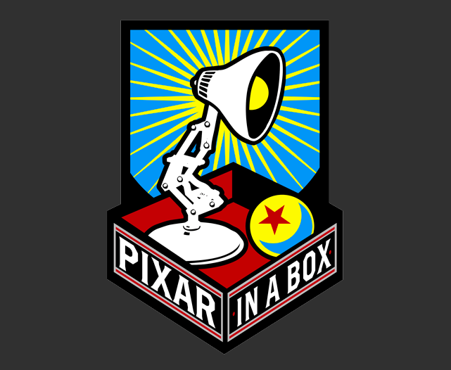 pixar in a box - logo